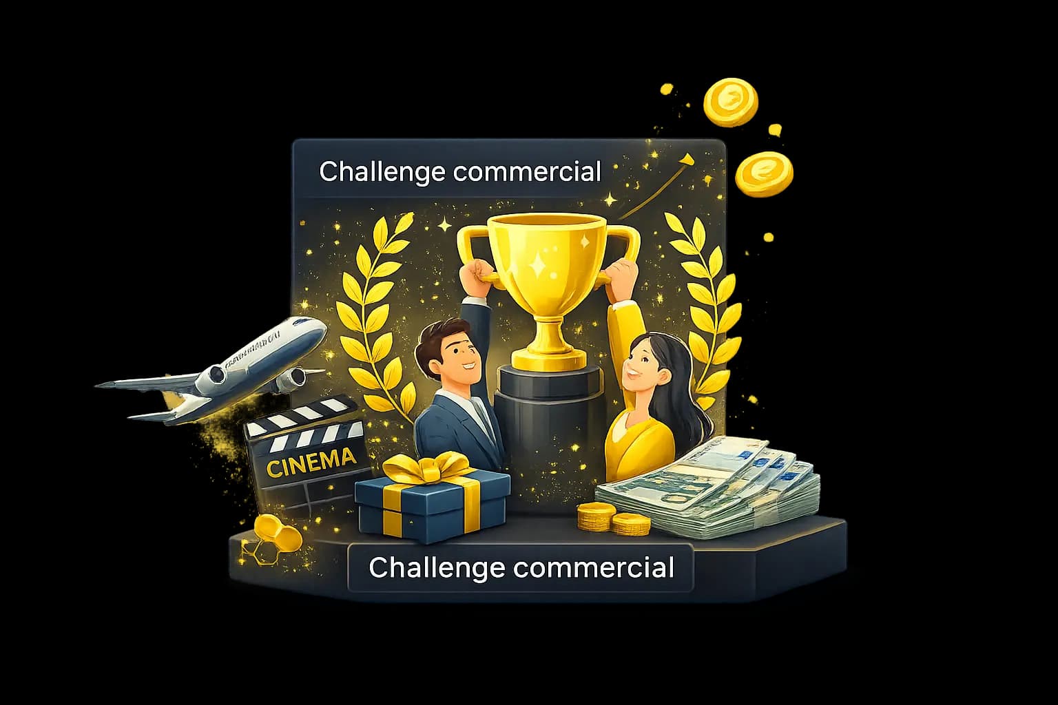 Animez la performance avec des challenges, de la reconnaissance et des récompenses